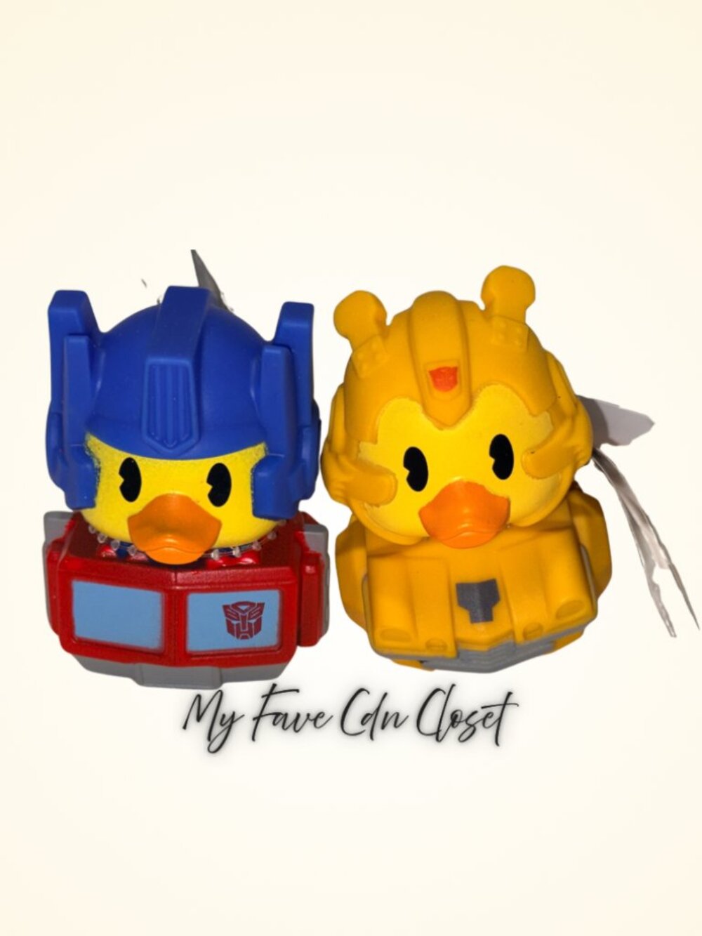 NEW Transformers Duckalooz Optimus Prime & Bumblebee Rubber Ducks